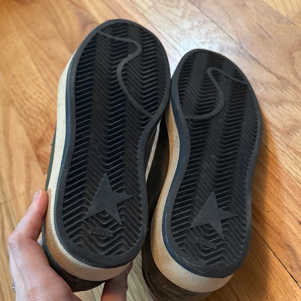 Golden Goose Olive Green and Tan Sneakers - Picture 4 of 7